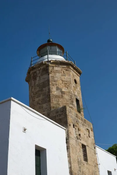 Katakolo Lighthouse Greece Built 1865 Height Tower Made Stone Reaches — Stock Photo, Image