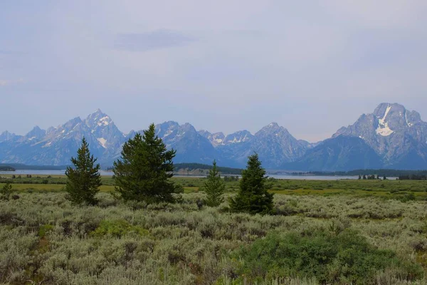 Una Cordillera Rocosa Parque Nacional Teton Estados Unidos —  Fotos de Stock