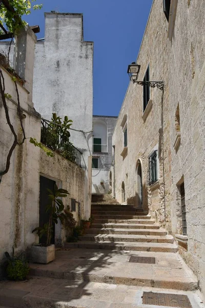 Street Historic Center Specchia Medieval Town Puglia Region Italy — Fotografia de Stock