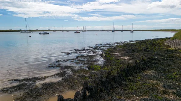 Vacker Utsikt Över Stranden Mot Floden Alde Orford Ness Suffolk — Stockfoto