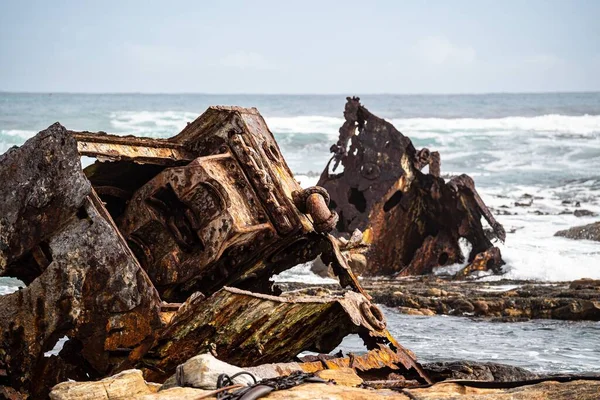 難破船 ケープポイント テーブルマウンテン国立公園 南アフリカのクローズアップショット — ストック写真