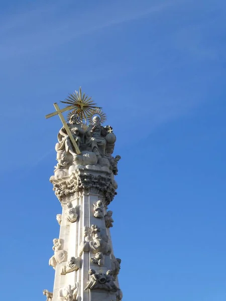 Budapeszt Węgry Września 2019 Kolumna Trójcy Świętej Sześciokątny Obelisk Wysokości — Zdjęcie stockowe