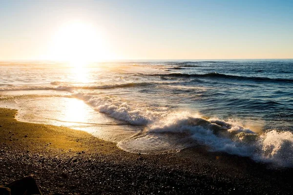 Fascinerande Utsikt Över Solnedgången Hokitika Stranden Sydön Nya Zeeland — Stockfoto