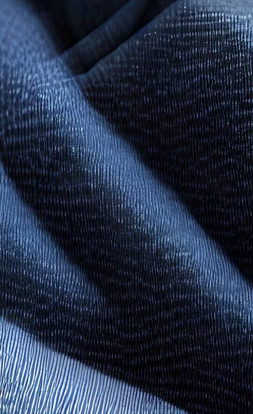 Макро Снимок Синей Ткани — стоковое фото