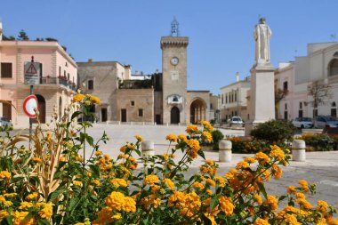 The town square of Uggiano, a medieval village in the Puglia region of Italy.