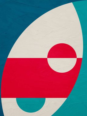 Oturma odası, yatak odası, mutfak ve ofis için mükemmel renklere sahip minimalist geometrik soyut sanat