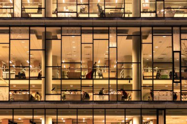 Öğrenciler üniversite kütüphanesinde bir sınav için hazırlanıyorlar.