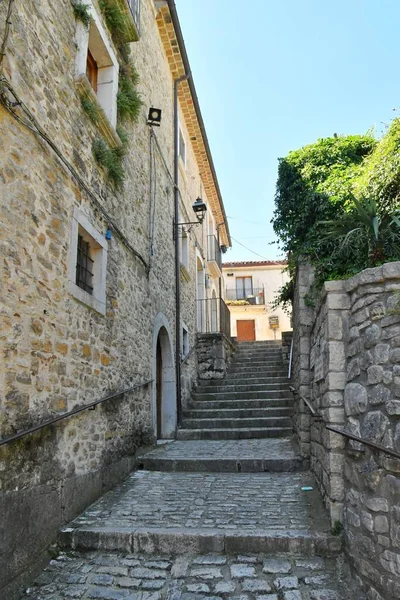 Narrow Street Old Houses Pietrelcina Village Province Benevento Italy — 스톡 사진