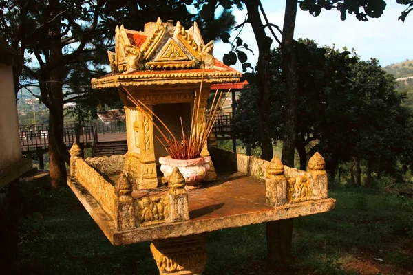 Casa Espíritu Tradicional Altar Camboya — Foto de Stock