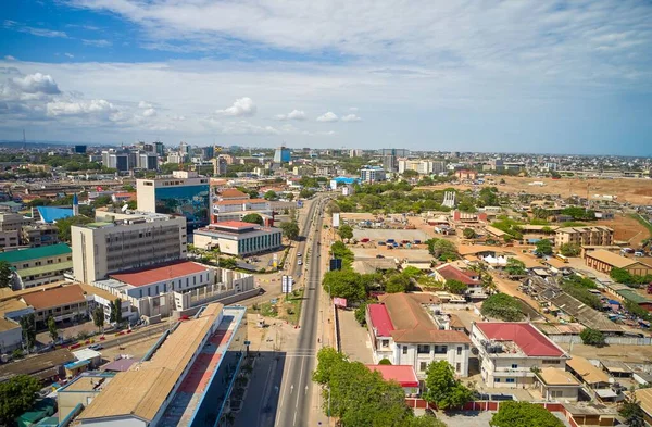 加纳阿克拉市中心 非洲的交通流量 — 图库照片