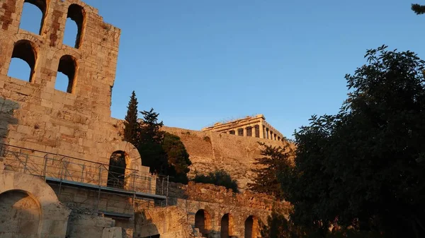 Одеон Ірода Аттика Римського Театру Афінах Греція — стокове фото