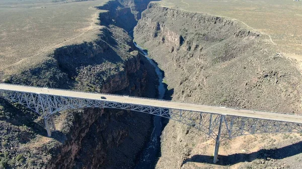 Вид Воздуха Грузовик Мосту Через Реку Рио Гранде — стоковое фото