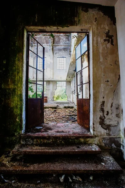 Verlaten Oude Ruïne Fabriek Veneto Italië — Stockfoto