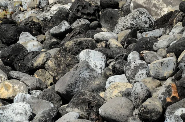 Textura Fundo Pedras Rocha Redonda Vulcânica — Fotografia de Stock