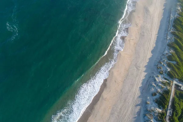 Вид Повітря Дрон Пляжу Концепція Відпустки — стокове фото