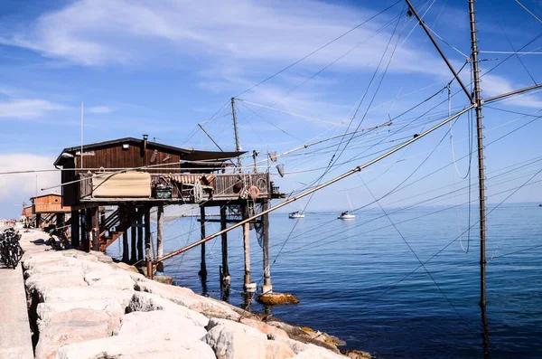 Pesca Tradicional Europen House Perto Veneza Itália — Fotografia de Stock