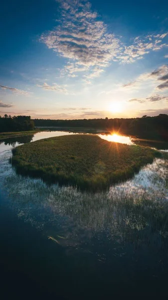 Slunce Odráží Vodě Severním Michiganu Iargo Springs — Stock fotografie