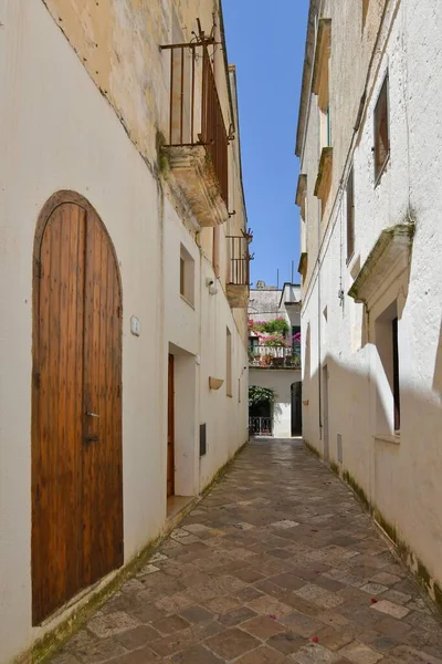 Street Historic Center Specchia Medieval Town Puglia Region Italy — 스톡 사진