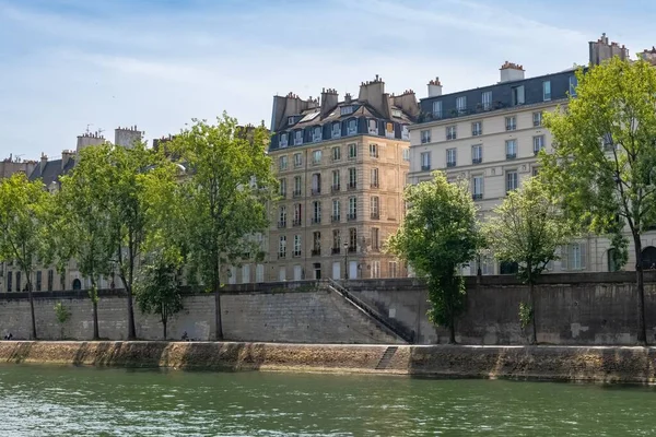 Paris Ile Saint Louis Quai Bourbon Красиві Стародавні Будівлі — стокове фото