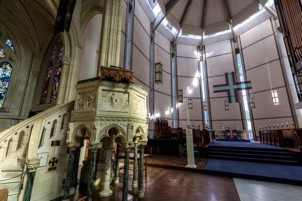 Interior Catedral São Paulo Dunedin South Island Nova Zelândia — Fotografia de Stock