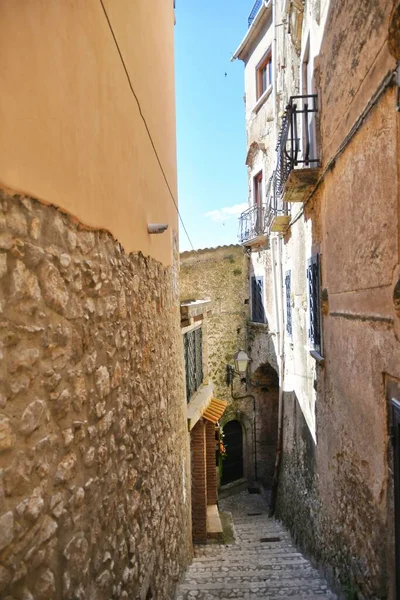 Narrow Street Old Houses Guardia Sanframondi Village Province Benevento Italy — 스톡 사진