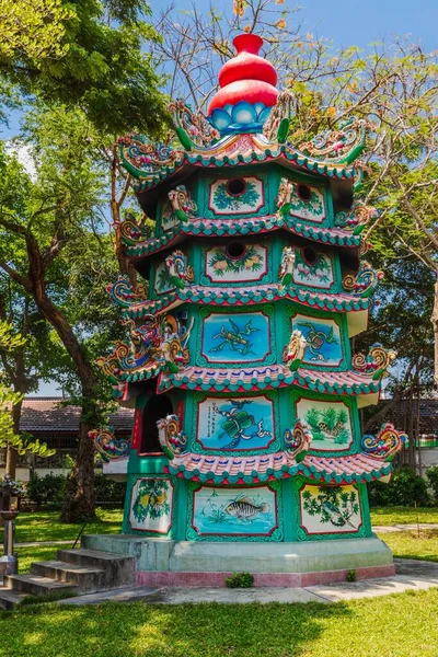 Beautiful View Buddhist Temple Garden Suphan Buri Thailand — Stock Photo, Image