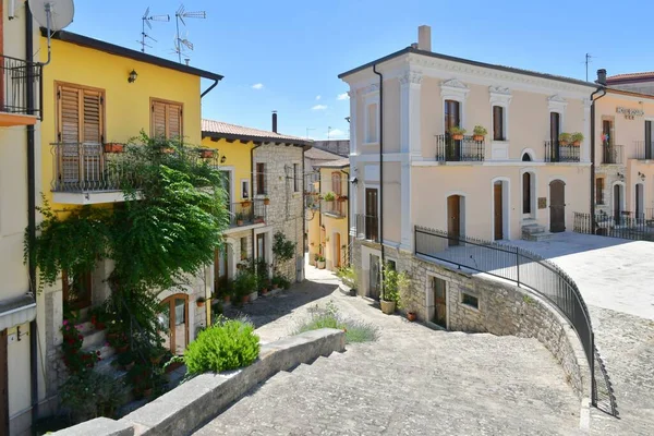Narrow Street Old Houses Pietrelcina Village Province Benevento Italy — Fotografia de Stock