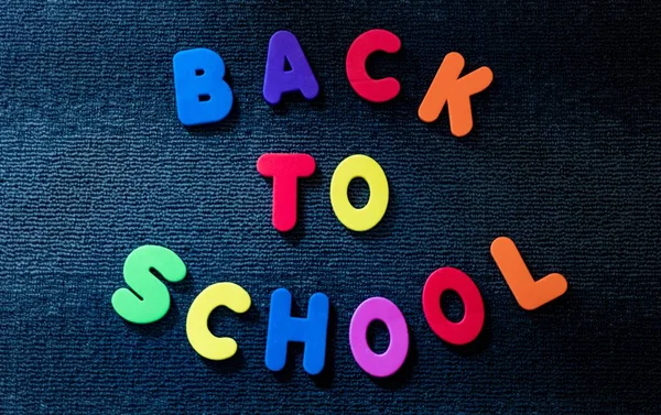 Back School Letters Different Colors — Stock Photo, Image