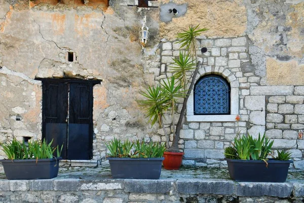 Alte Häuser Von Guardia Sanframondi Einem Dorf Der Provinz Benevento — Stockfoto