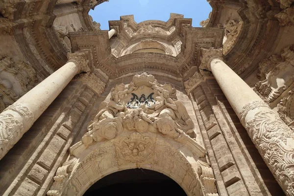 Ancienne Entrée Une Église Espagnole — Photo