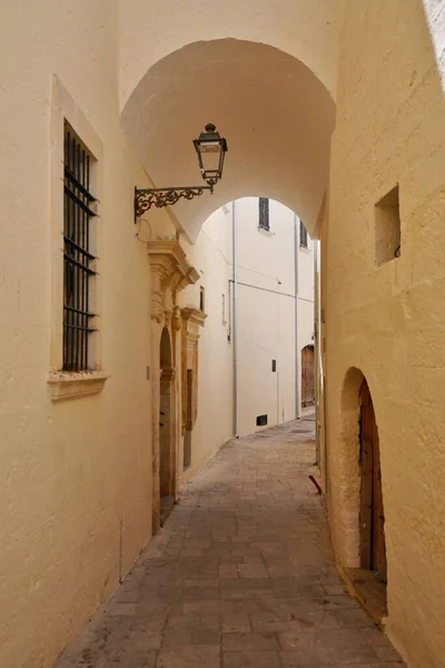 Street Historic Center Specchia Medieval Town Puglia Region Italy — 스톡 사진