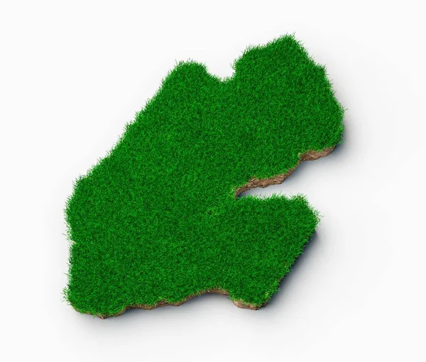 Illustrazione Gibuti Mappa Geologia Del Suolo Con Erba Verde Texture — Foto Stock