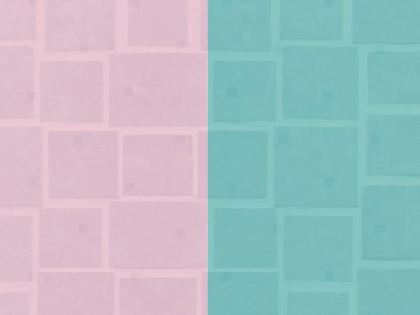 Split Screen Illustration Background Teal Pink — Stock Photo, Image
