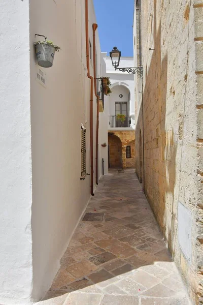 Street Historic Center Specchia Medieval Town Puglia Region Italy — 스톡 사진