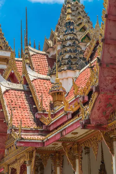 Piękny Widok Świątynię Buddyjską Suphan Buri Tajlandia — Zdjęcie stockowe