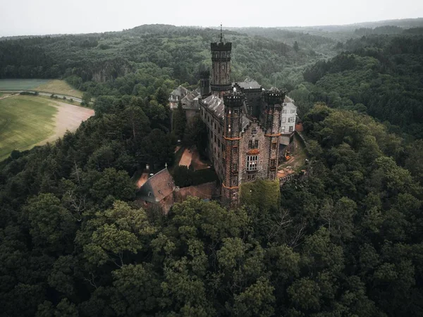 Wazige Ochtend Het Kasteel — Stockfoto