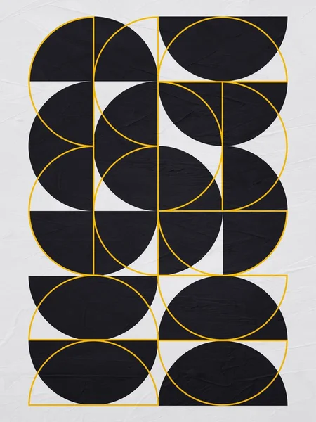 Minimalistyczna Geometryczna Abstrakcyjna Sztuka Pięknymi Kolorami Idealna Dekoracji Salonu Sypialni — Zdjęcie stockowe