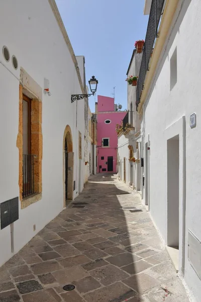 Street Historic Center Specchia Medieval Town Puglia Region Italy — 스톡 사진