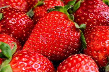 Kırmızı Taze Olgun Çilek Arkaplan Dokusu