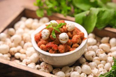 phool Makhana Hint yemeği.