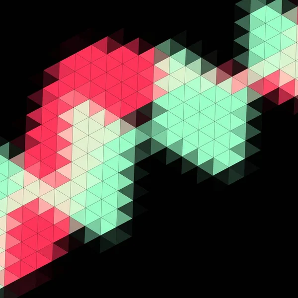 Abstrakt Retro Konstnärlig Låg Polygon Triangel Remsa Med Geometriskt Rutnät — Stockfoto