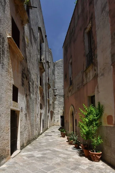 Street Historic Center Specchia Medieval Town Puglia Region Italy — ストック写真