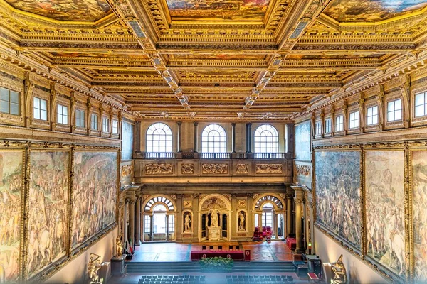 Balcony View Interior Hall Five Hundred Florence Italy — Stock Photo, Image