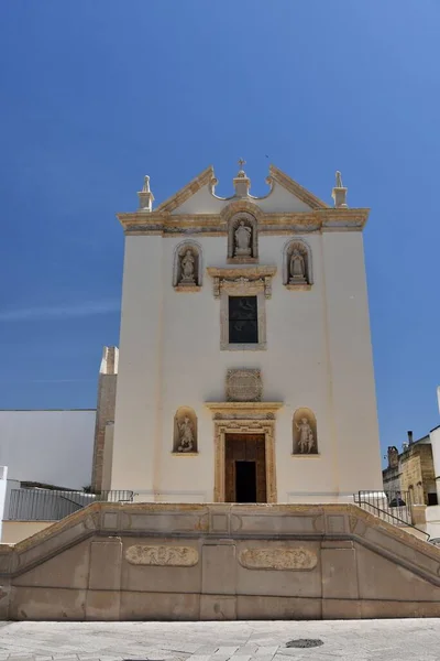 Facade Church Specchia Medieval Village Puglia Region Italy — ストック写真