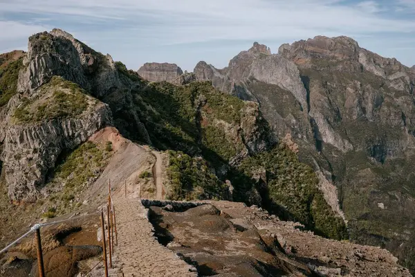 Die Malerischen Hohen Berge Auf Madeira Portugal — Stockfoto