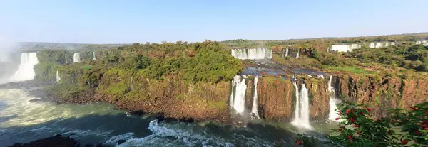Uma Vista Panorâmica Das Cataratas Iguaçu Argentina — Fotografia de Stock