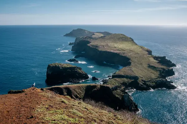 Paisagem Rochosa Oceano Atlântico Madeira Portugal — Fotografia de Stock