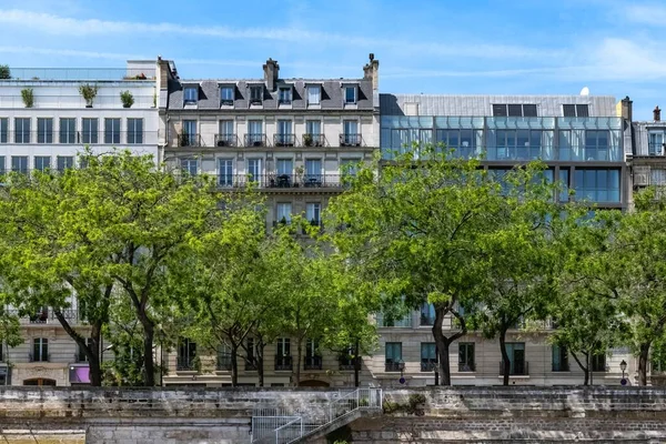 Париж Стародавні Будівлі Бастилії Типові Фасади Вигляд Публічного Саду Гавані — стокове фото
