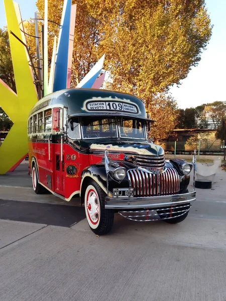 Старий Автобус Chevrolet 1946 Громадського Пасажирського Транспорту Буенос Айресі Традиційні — стокове фото