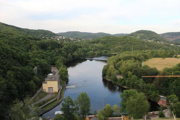 Rurtalsperre Národním Parku Eifel Německo — Stock fotografie